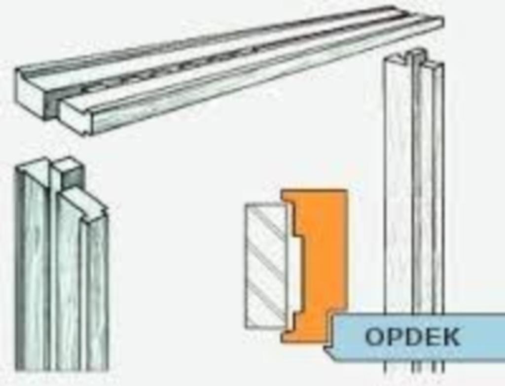 BINNENDEUR KOZIJN GRENEN GEGROND OPDEK 56x115mm, Deurkozijn, Nieuw, 225 cm of meer, Hout