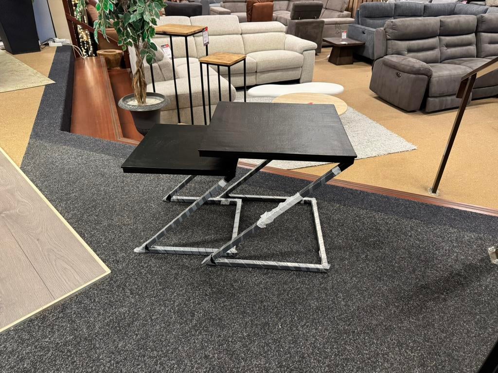 Salon/bijzettafels 2-Delig Z-Vorm €49,- Direct/Leverbaar, Huis en Inrichting, Tafels | Salontafels, Ophalen, Minder dan 50 cm