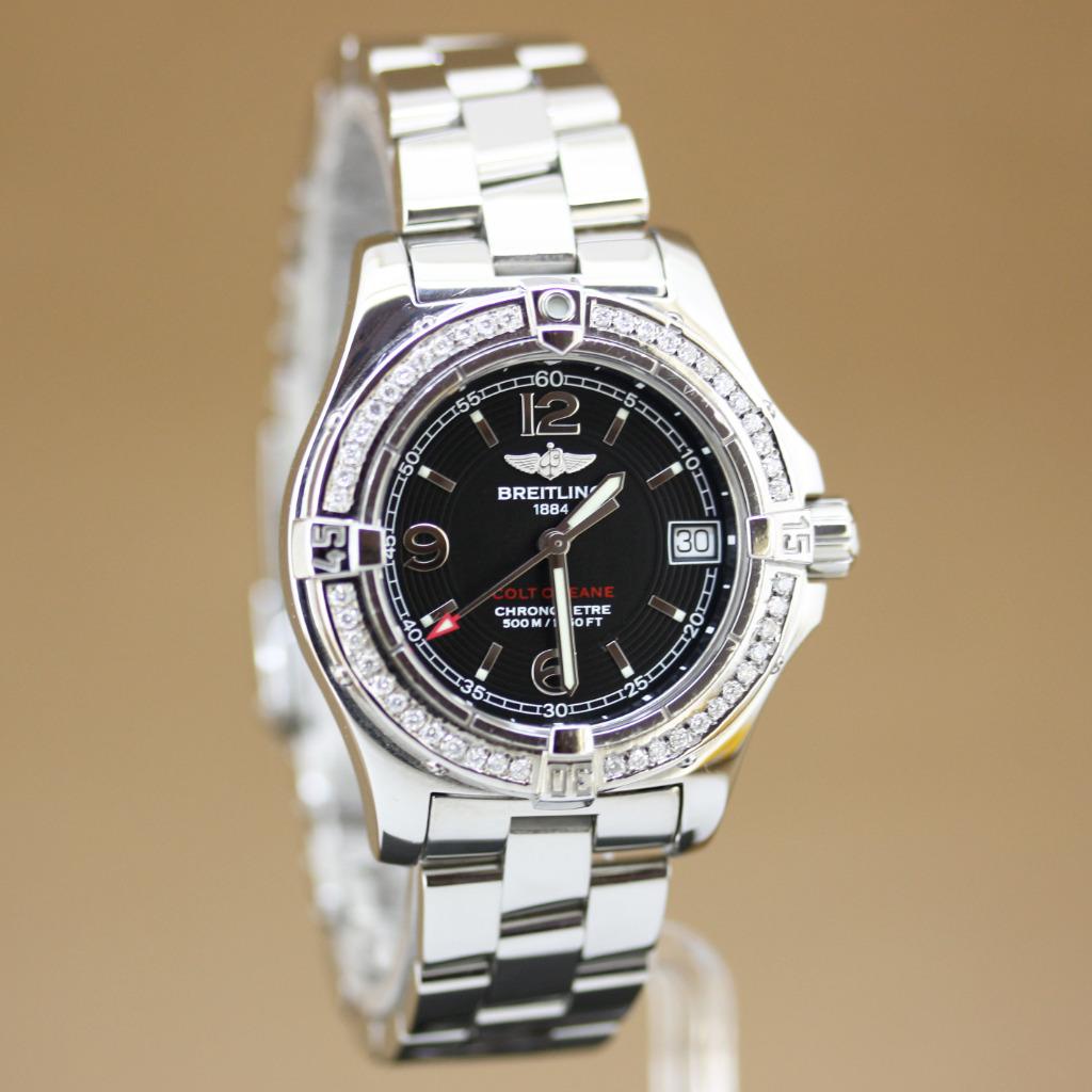 Breitling Colt Oceane Diamant A77380, Staal, Gebruikt, Staal, Breitling