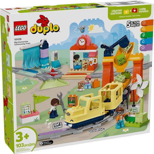 Lego Duplo 10428 -  Grote interactieve buurttrein NIEUW, Ophalen of Verzenden, Nieuw, Complete set, Duplo