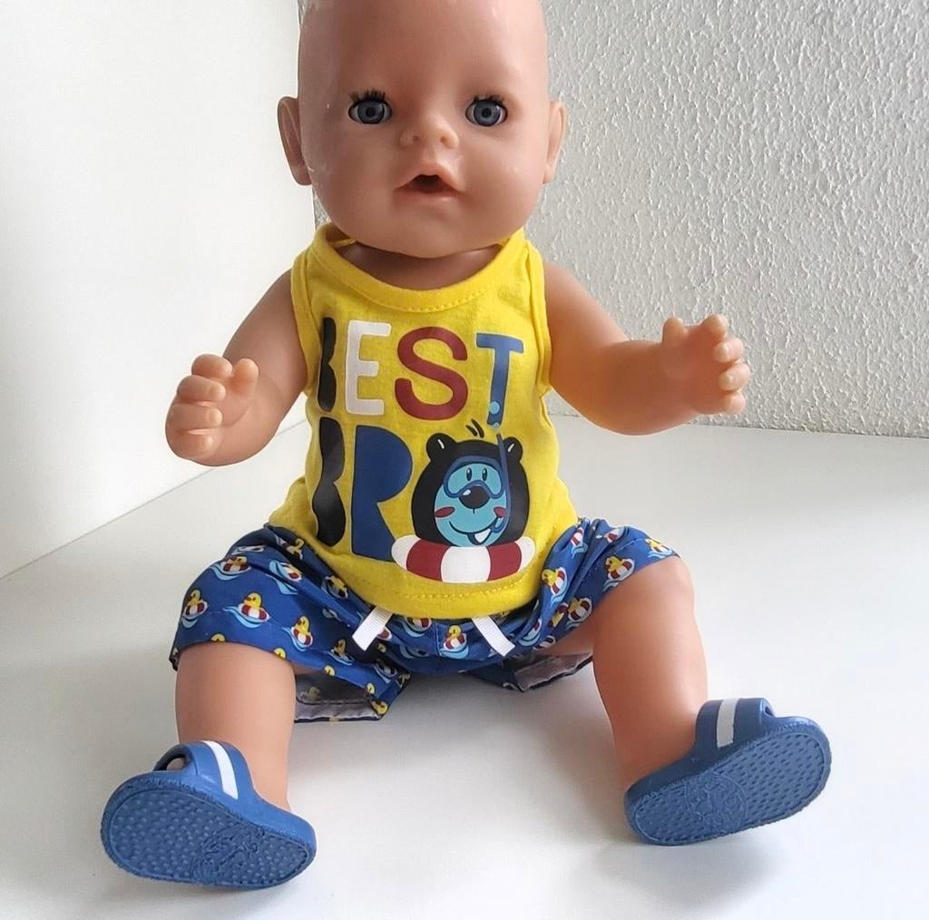 Baby Born kleertjes 3 delige Zwem set Jongen Babyborn, Kinderen en Baby's, Speelgoed | Poppen, Ophalen of Verzenden, Zo goed als nieuw