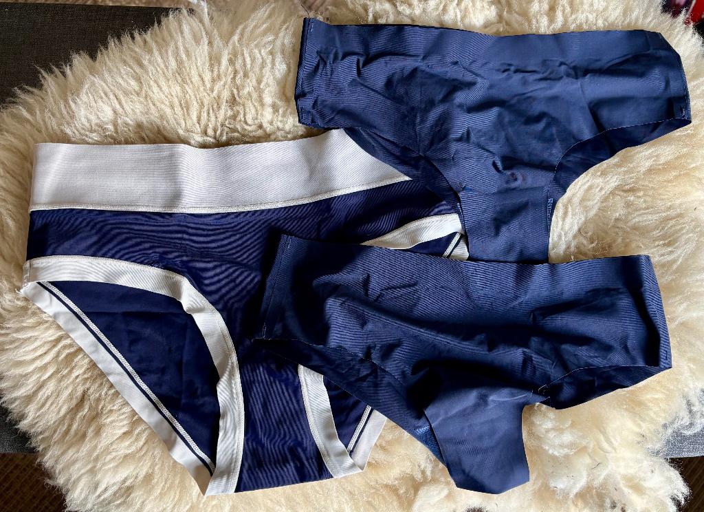 3 naadloze slipjes - blauw - M/L, Verzenden, Blauw, Slip