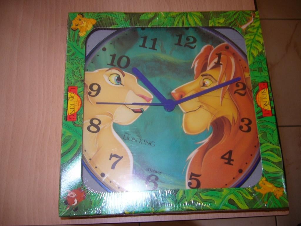 Nieuwe The Lion King Mufasa klok en pluche ezel Donkey, Ophalen of Verzenden, Leeuwenkoning of Jungle Boek, Nieuw, Knuffel