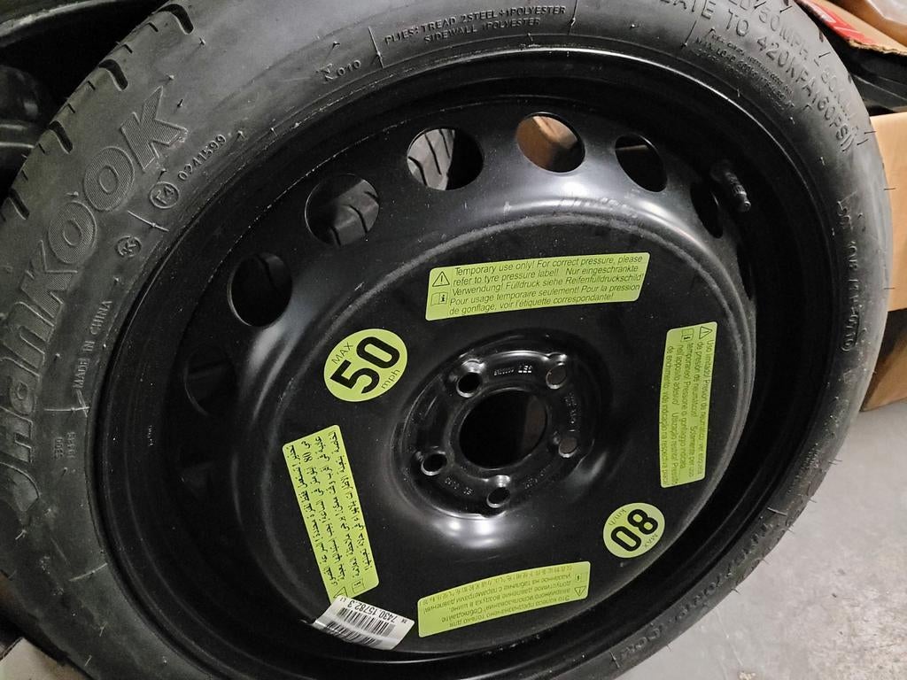 Reservewiel 18/ 19 inch VW Golf/ AUDI 125-70-19 145-80-18, Auto-onderdelen, Banden en Velgen, Nieuw, 135 mm, Zomerbanden