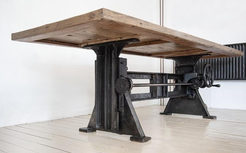 Eettafel opdraaibaar - onderstel - industrieel - korting!, Verzenden, Overige materialen, 50 tot 100 cm, Vijf personen of meer