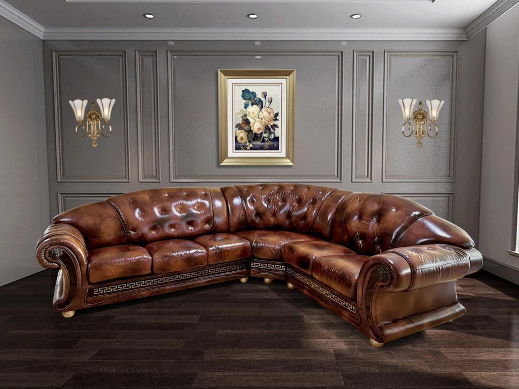 Italiaanse klassieke hoekbank exclusieve bankstellen €1750‼️, Ophalen of Verzenden, Nieuw