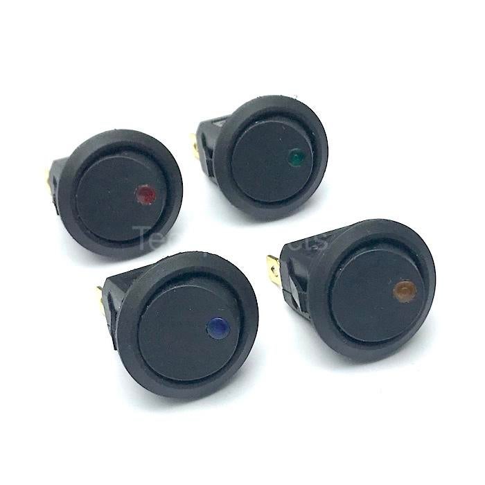 ON OFF TUIMELSCHAKELAAR MET LED KLEUR  TechProducts, Ophalen of Verzenden, Nieuw, Oldtimer onderdelen