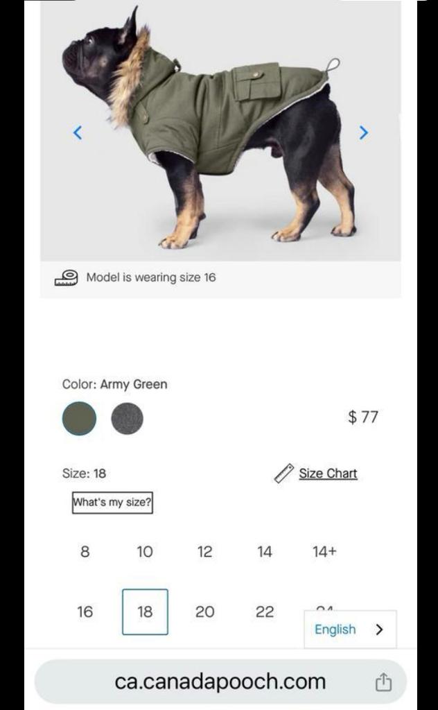 Warme, waterdichte hondenjas van Canada Pooch, Ophalen of Verzenden, Zo goed als nieuw, Hondenjas