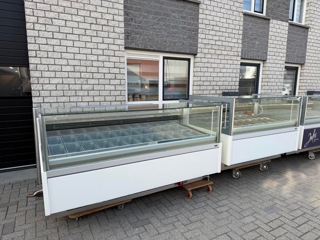 Schepijsvitrine ijsvitrine slagroommachine ijsmachine, Ophalen of Verzenden, Gebruikt