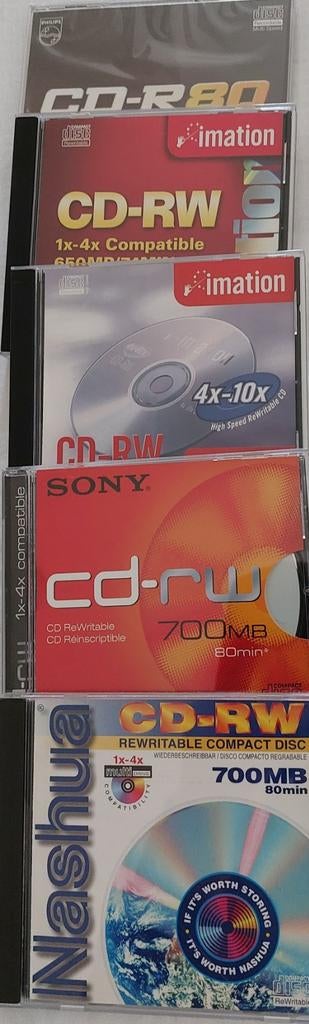 75 Herschrijfbare en beschrijfbare CD'S. Met jewelcase, Computers en Software, Beschrijfbare discs, Ophalen of Verzenden, Overige typen