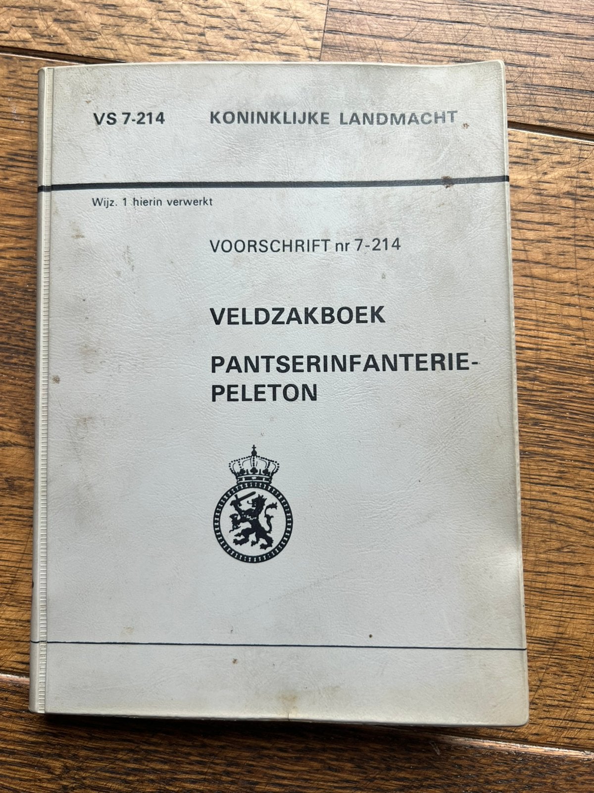 KL Defensie veldzakboek Pantser infanterie peleton Tank, Verzenden, Nederland, Embleem of Badge, Landmacht