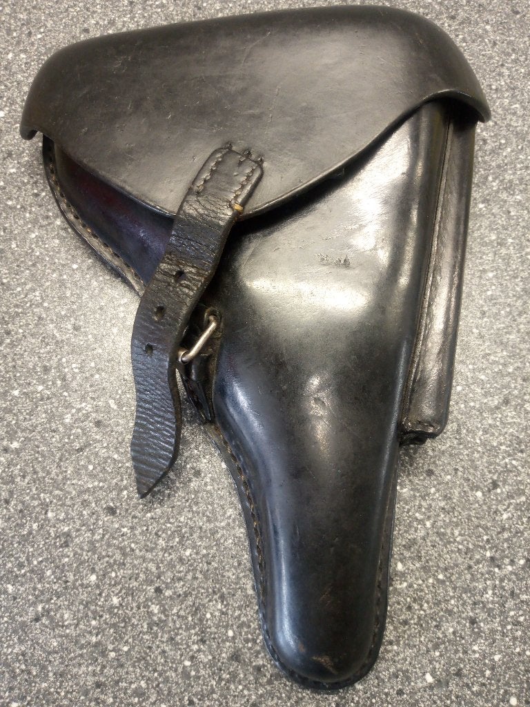WW1 WO1 1916 origineel Luger p08 holster hard shell zwart, Verzamelen, Militaria | Tweede Wereldoorlog, Ophalen of Verzenden, Overige soorten
