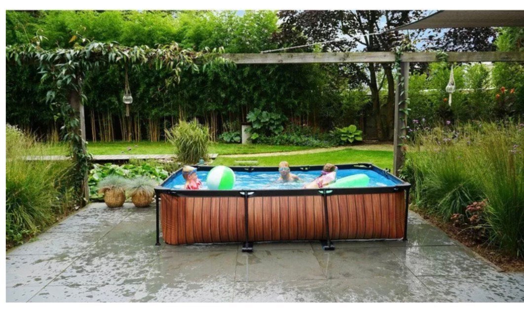 Exit Pool wood 300x200x65 cm met ondervloer, Tuin en Terras, Ophalen, Zo goed als nieuw, Opzetzwembad, 200 tot 400 cm