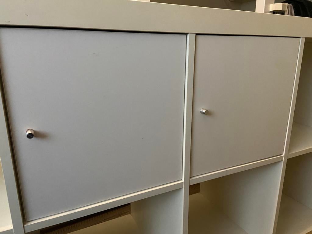 4x Expedit inzet / kastje en deurtjes, Huis en Inrichting, Kasten | Boekenkasten, Overige materialen, Minder dan 50 cm, Gebruikt