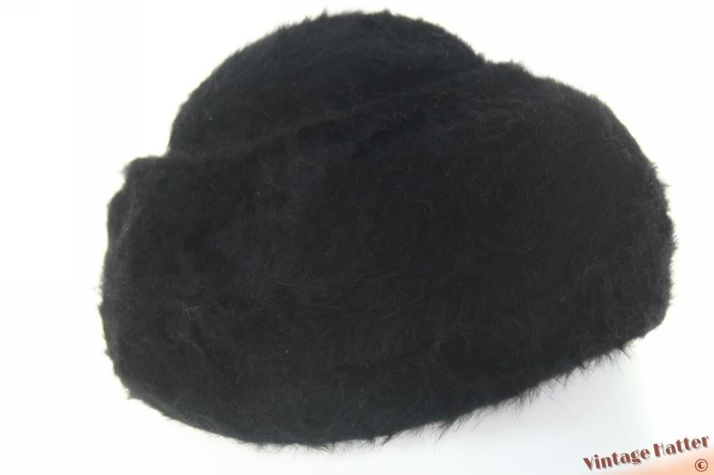 Vintage Flexibele dameshoed Kangol zwart angora 56, Kleding | Dames, Hoeden en Petten, 56 of 57 cm (M, 7 of 7⅛ inch), Hoed, Ophalen of Verzenden