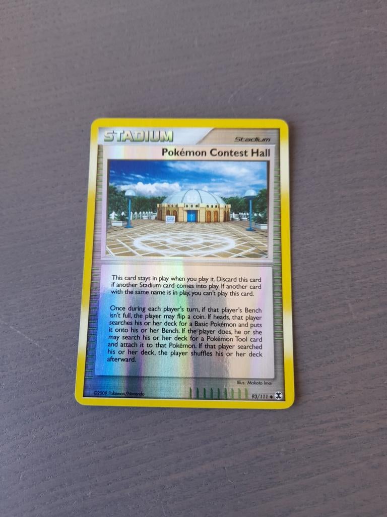 2009 rising rivals 93/111 pokemon contest hall reverse, Ophalen of Verzenden, Zo goed als nieuw, Losse kaart, Foil