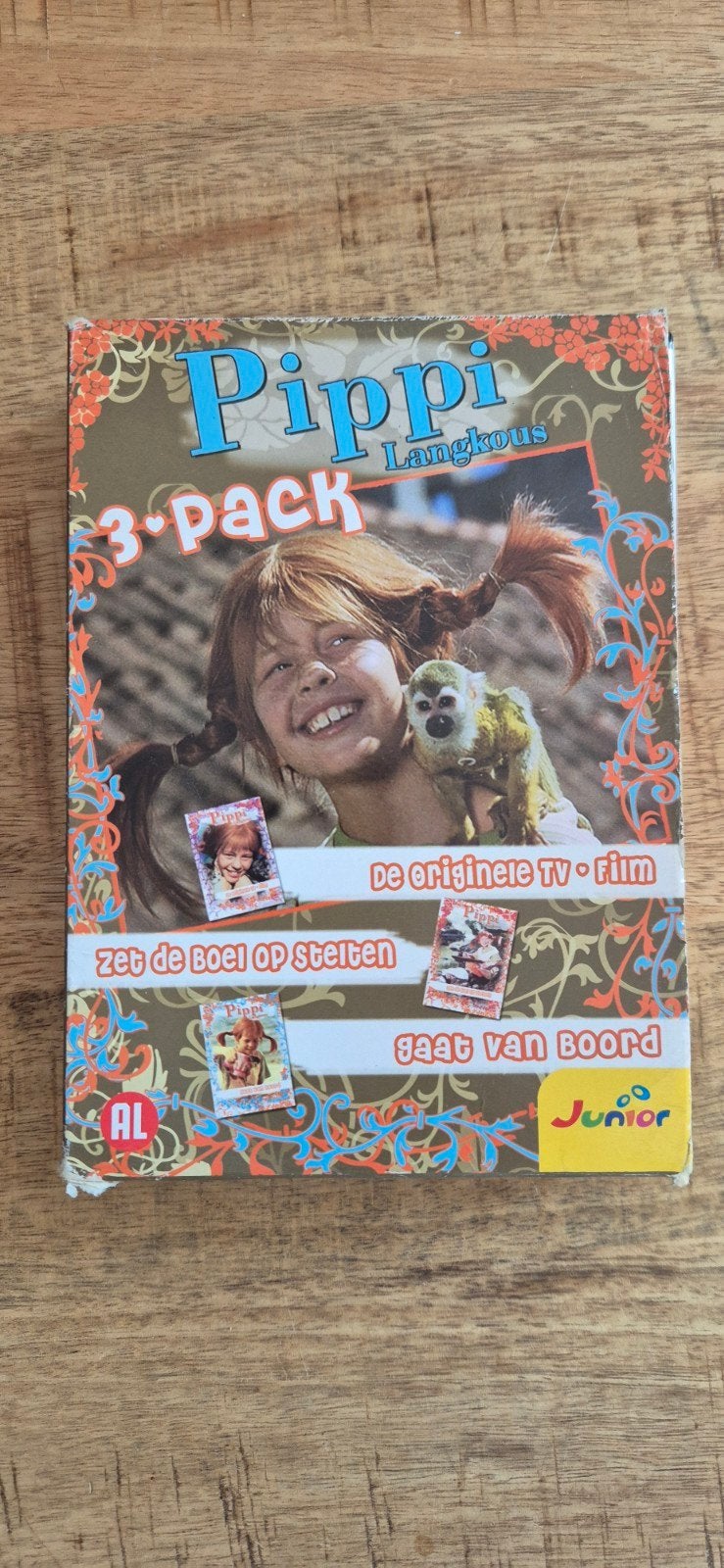 Pippi Langkous DVD Box - 3 DVD's jeugdsentiment, Ophalen of Verzenden