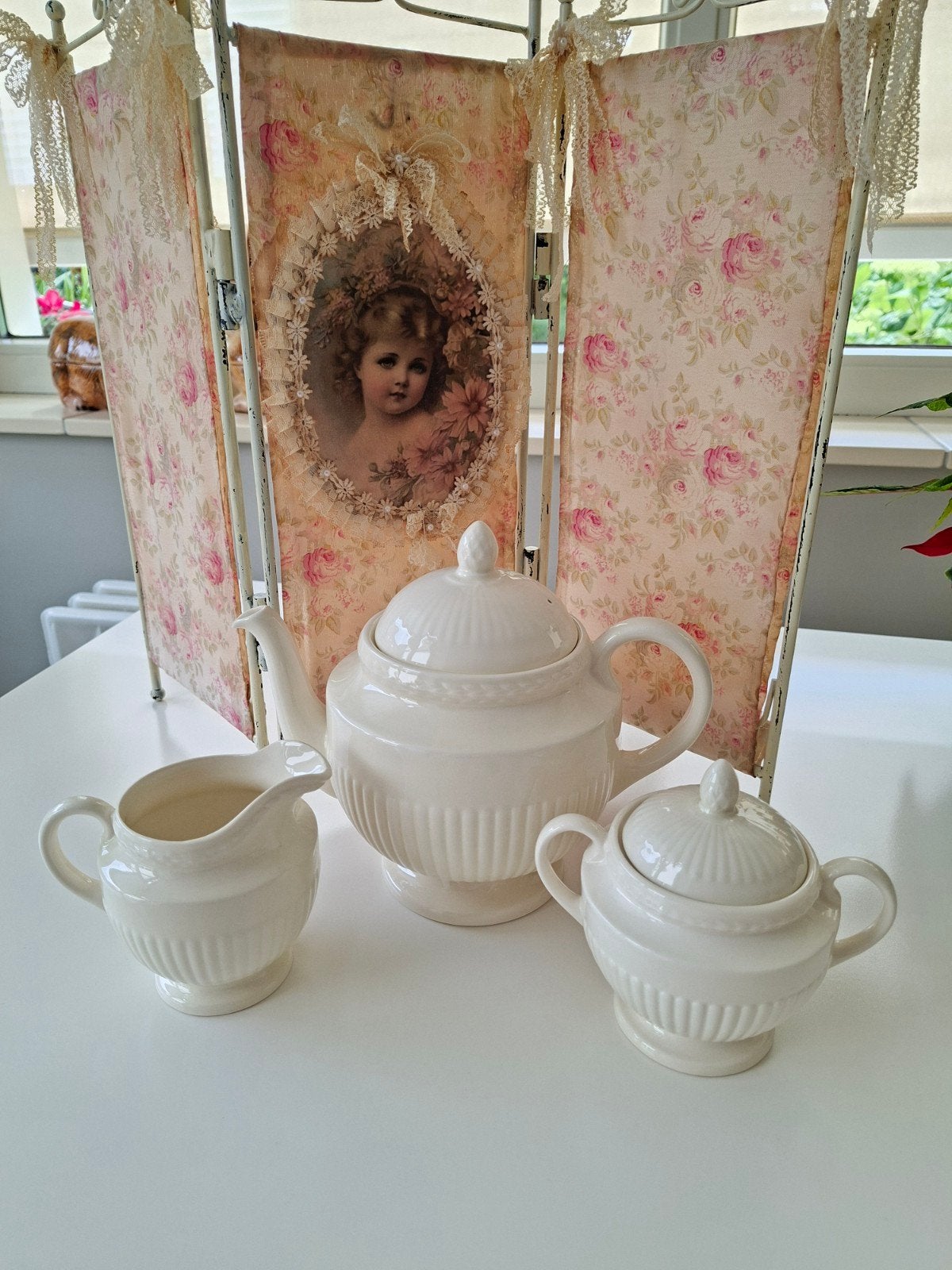 Wedgwood theepot en roomstel in nieuwstaat, Ophalen of Verzenden