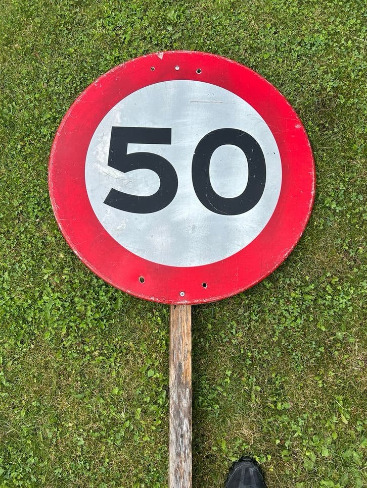 Verjaardags 50 bord, Ophalen, Gebruikt