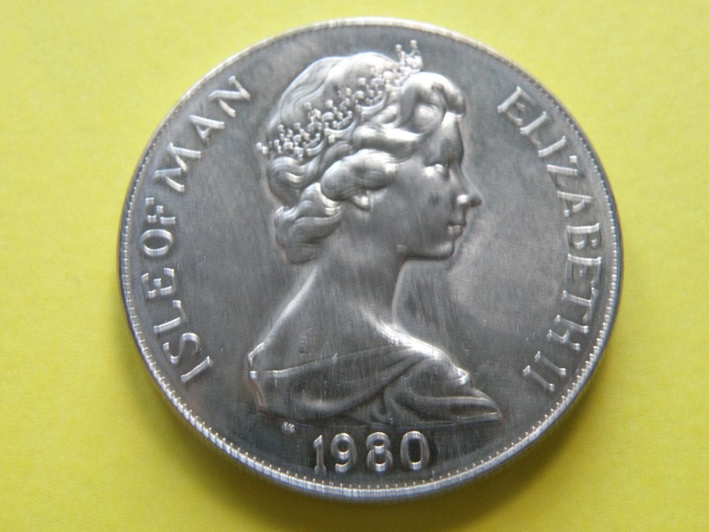 Isle of man 1 Crown 1980 Lake Placid, Verzenden, Overige landen, Losse munt