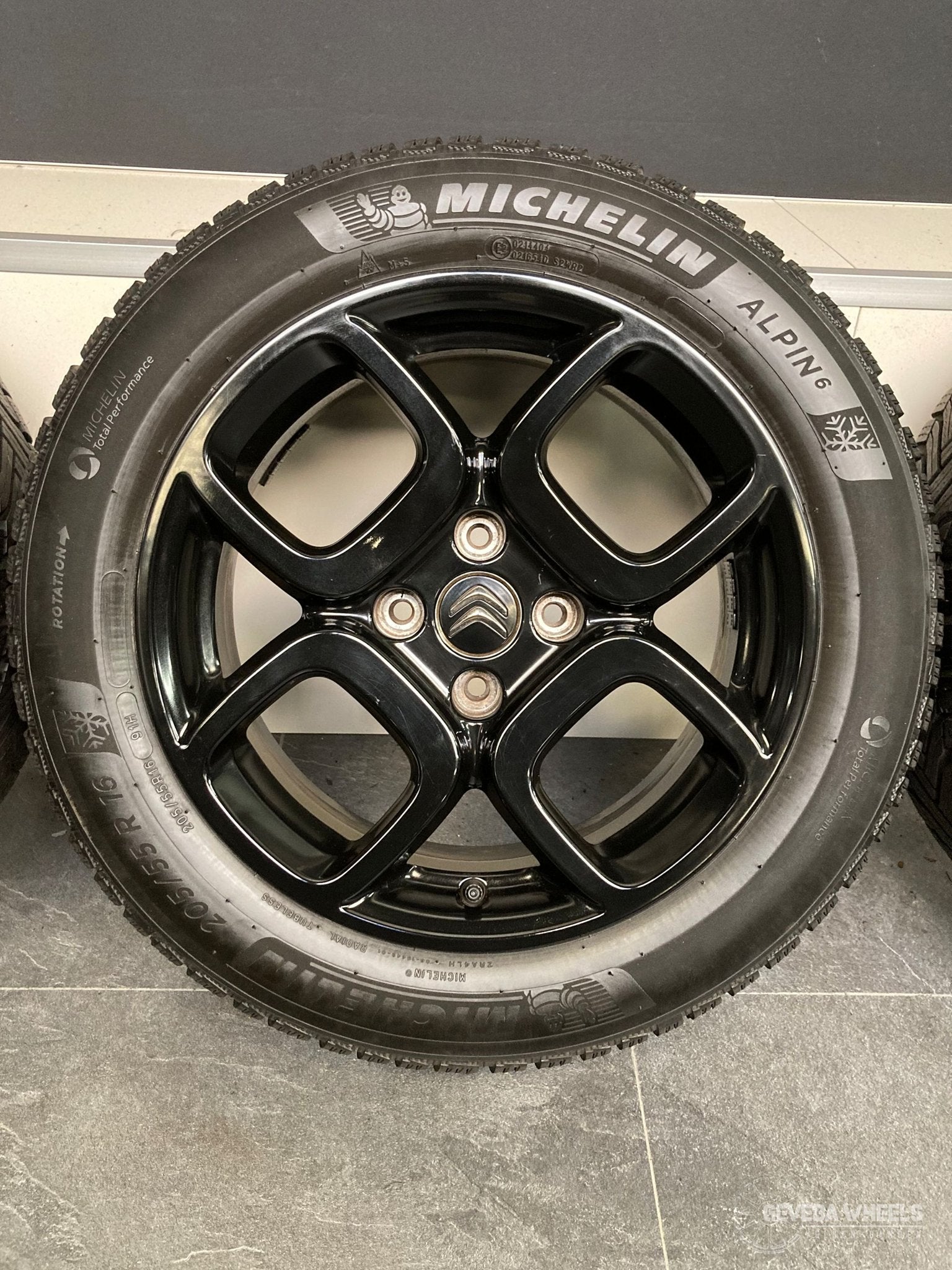 16” originele Citroen C4 Cactus velgen + winterbanden 4x108, Gebruikt, -, Banden en Velgen, -