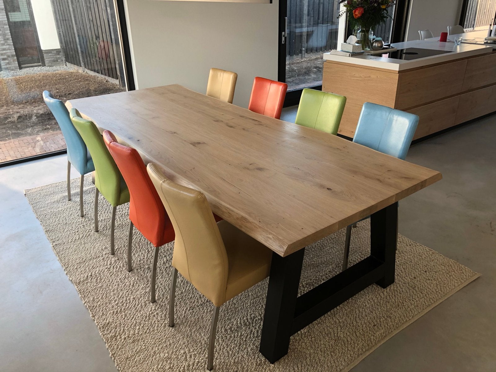 Leren eetkamer stoelen (Toledoleer), Ophalen, Minder dan 50 cm, Gebruikt, 50 tot 100 cm