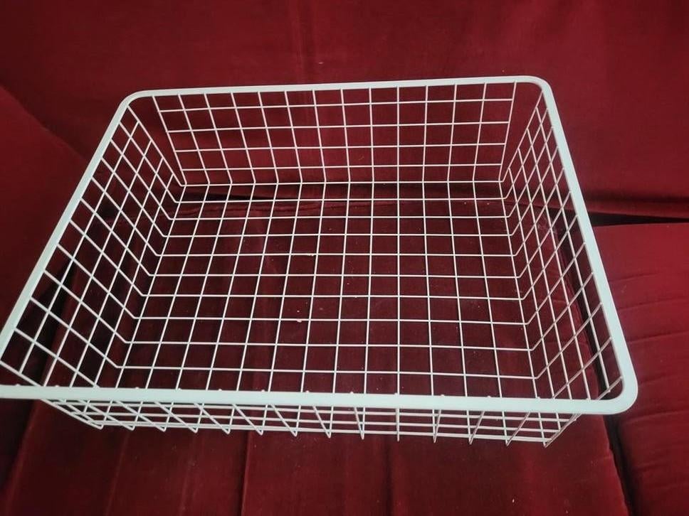 Witte metalen IKEA DRAADmanden, set van 5, Huis en Inrichting, Woonaccessoires | Schalen en Manden, Ophalen of Verzenden, Rond