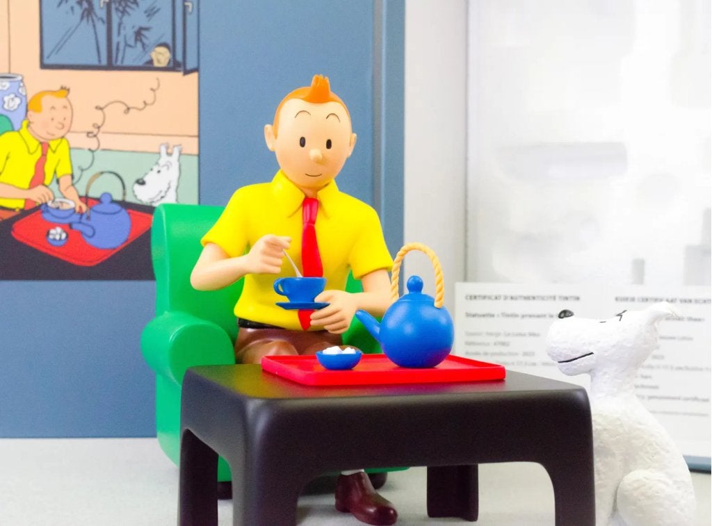 Kuifje Drinkt Thee beeld Nieuw, Niet ingevuld, Nieuw, Niet ingevuld, Niet ingevuld