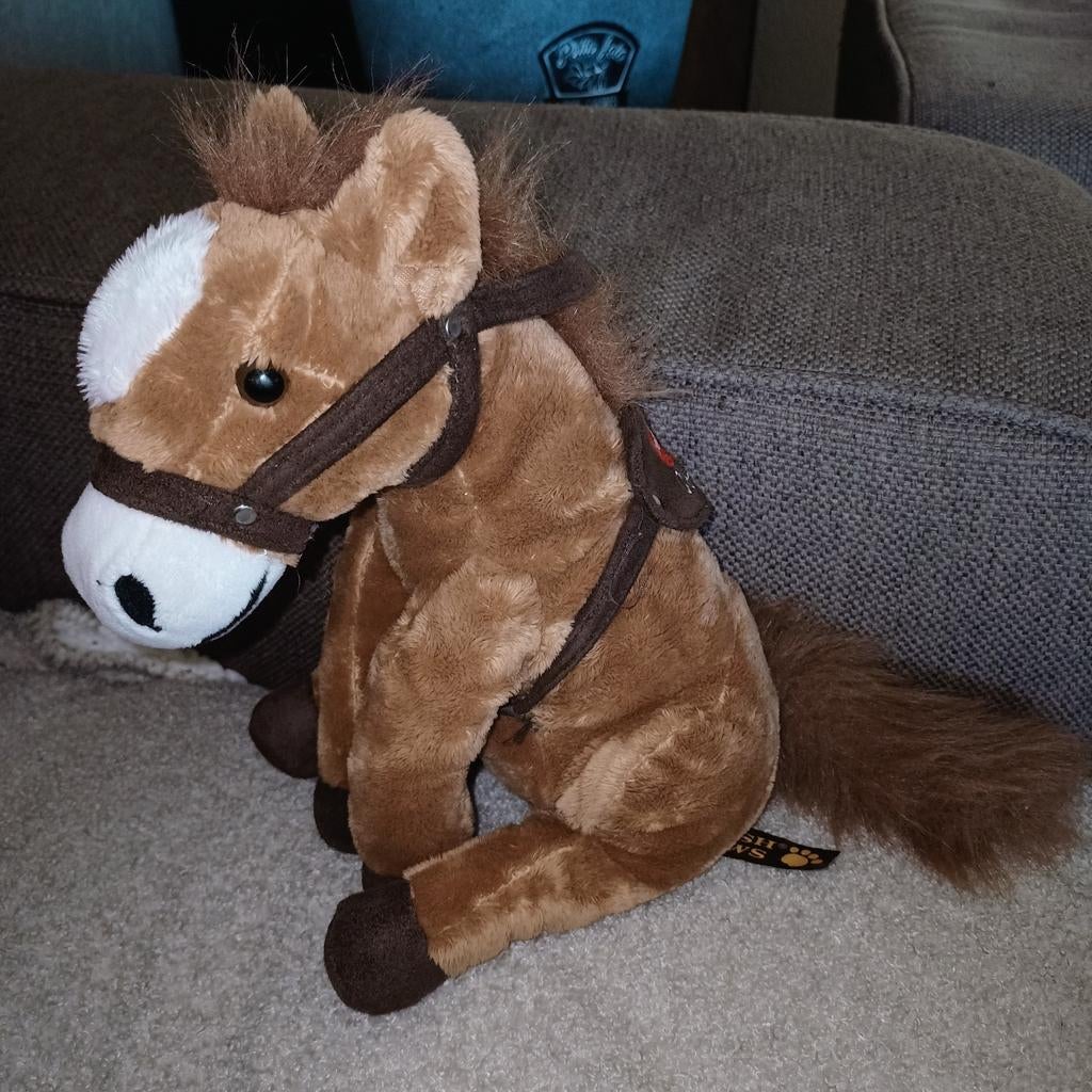 Posh paws, copper paarden knuffel met geluid., Kinderen en Baby's, Speelgoed | Knuffels en Pluche, Paard, Overige merken, Ophalen of Verzenden