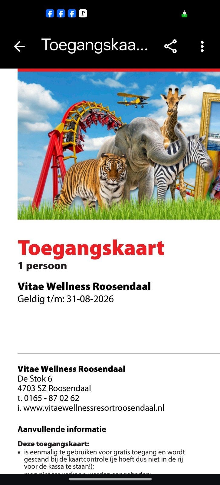 2 tickets voor toegang Sauna Vitae Wellness Roosendaal, Tickets en Kaartjes, Twee personen, Ticket of Toegangskaart