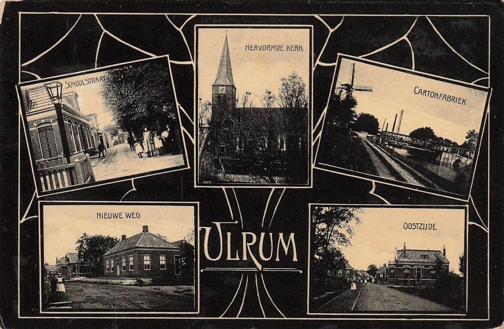 JP095 Ulrum 1908, Verzenden, Voor 1920, Gelopen, Groningen