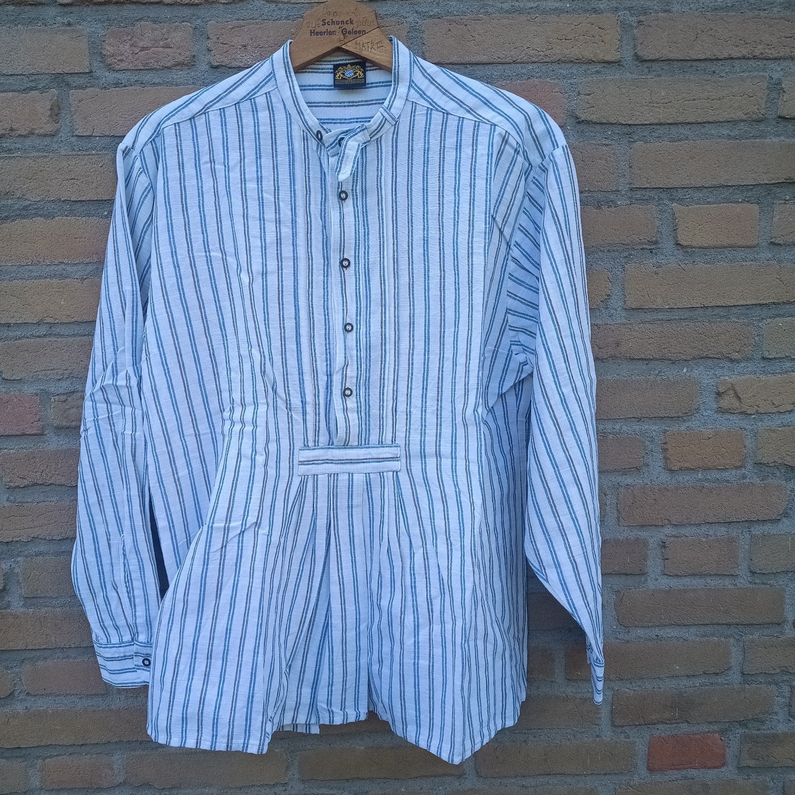Hammerschmidt 37/38 S Vintage linnen Oktoberfest overhemd, Ophalen of Verzenden, Zo goed als nieuw, Maat 46 (S) of kleiner, Overige thema's