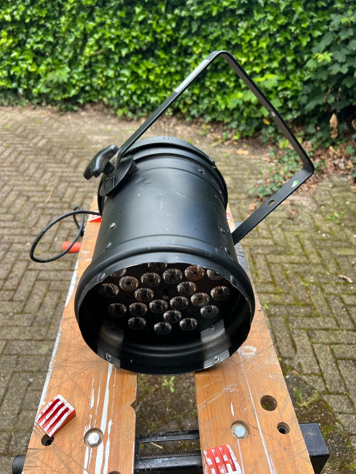 Showtec 1W RGB LED PAR64 DMX Spot - Zwart, Ophalen of Verzenden, Gebruikt
