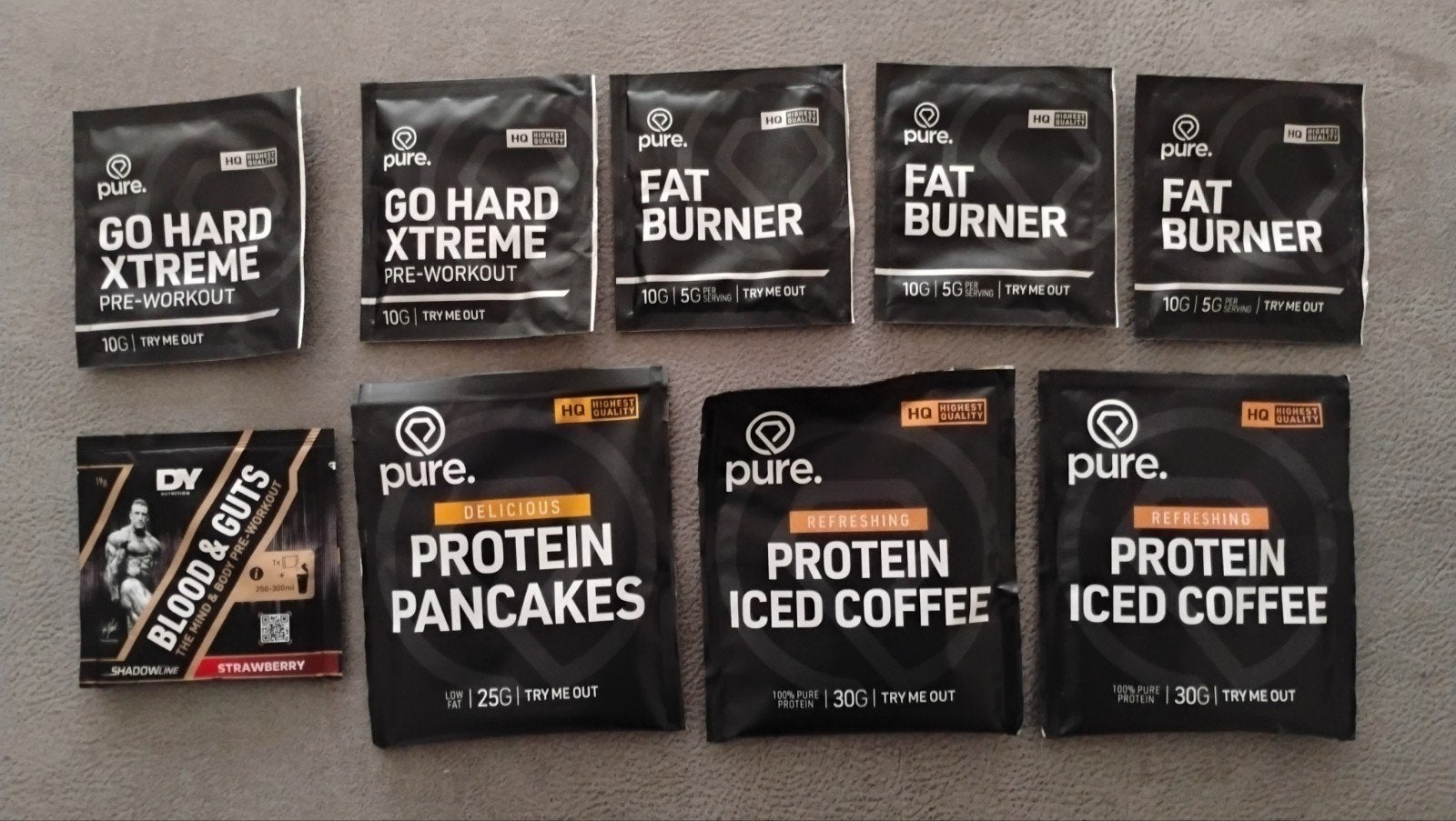 9x Sample Zakje Pure Pre-Workout Protein Diversen, Ophalen of Verzenden, Nieuw, Poeder of Drank