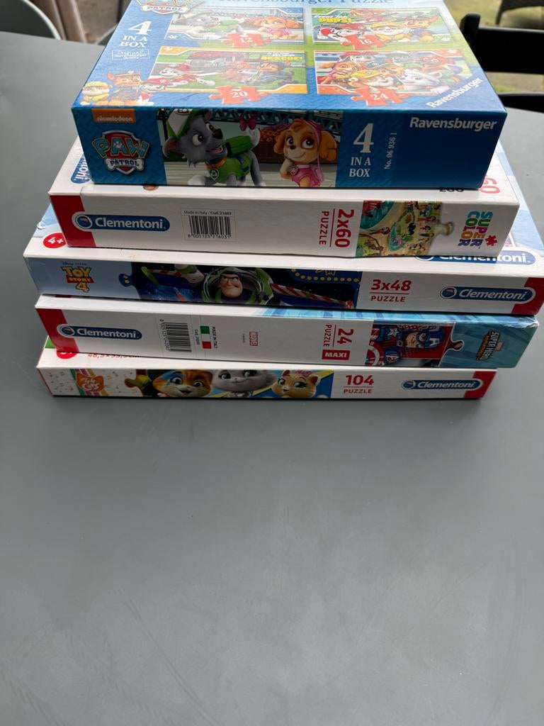 Clementoni verschillende soorten puzzels, Ophalen, 10 tot 50 stukjes, Gebruikt, 4 tot 6 jaar