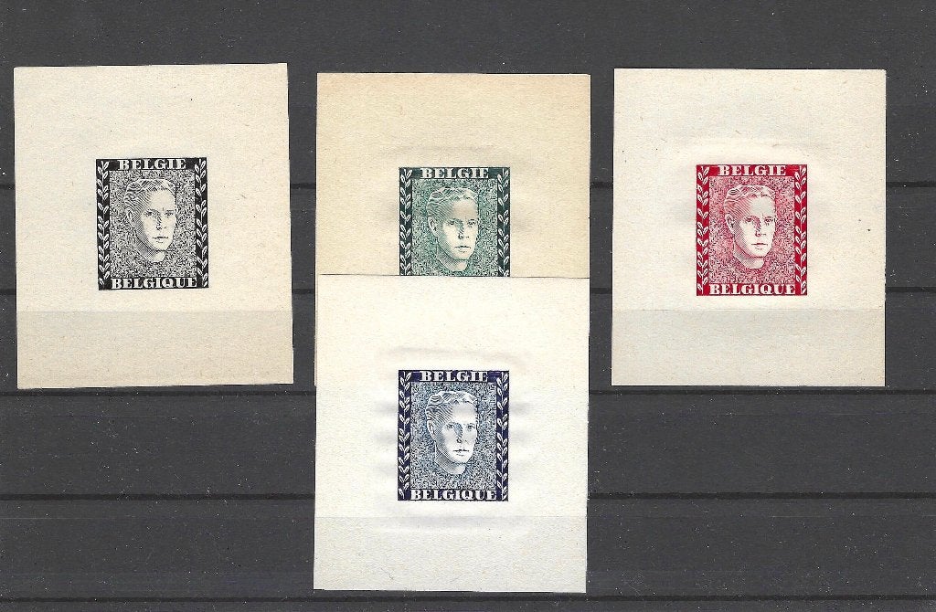 België 4 zegels prins Karel op dun papier, Koninklijk huis, Ophalen of Verzenden, Zonder stempel, Postfris