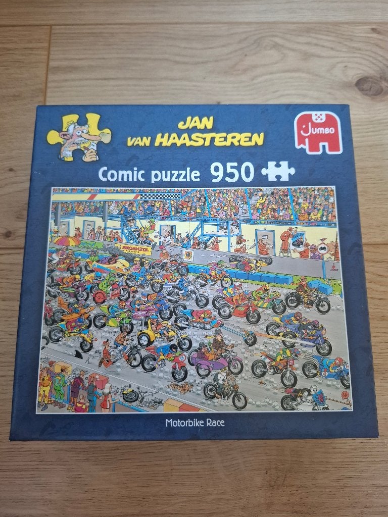 Jan van Haasteren puzzel (Moterbike Race) NIEUW, Hobby en Vrije tijd, Denksport en Puzzels, Ophalen of Verzenden, 500 t/m 1500 stukjes