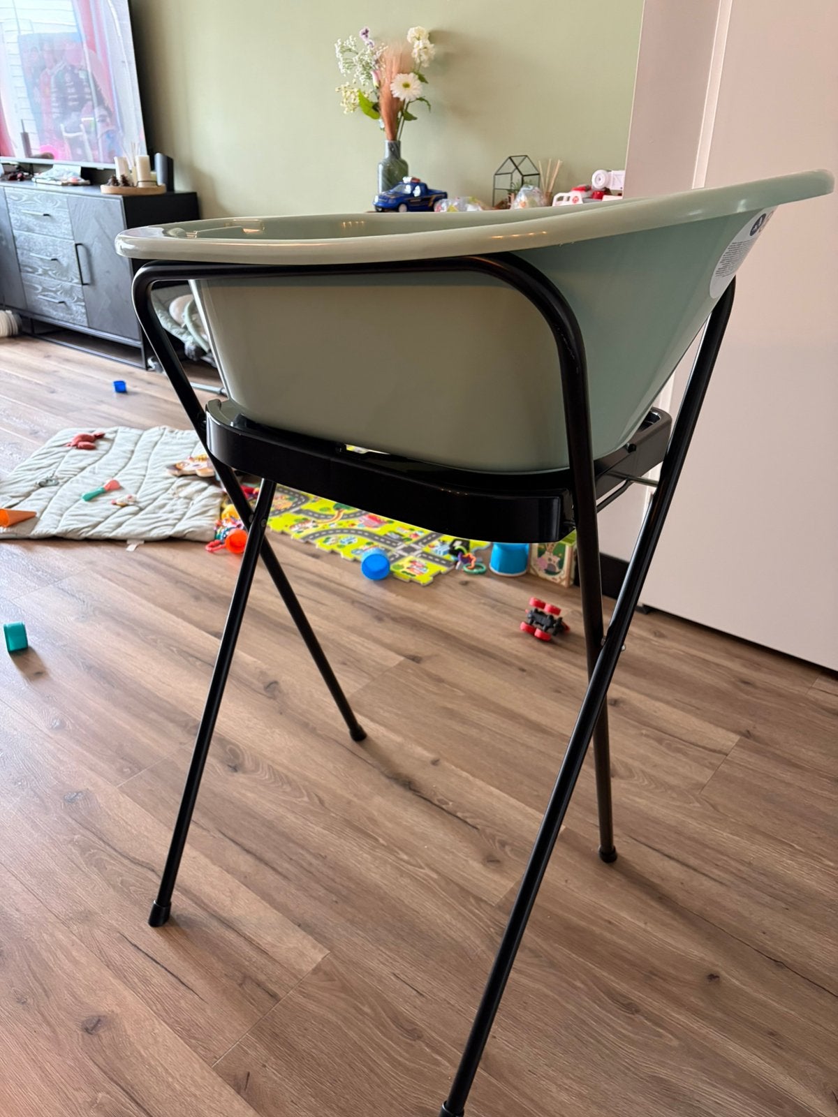 Baby badje met standaard en luieremmer, Kinderen en Baby's, Badjes en Verzorging, Ophalen, Zo goed als nieuw, Badje, Bébé-jou