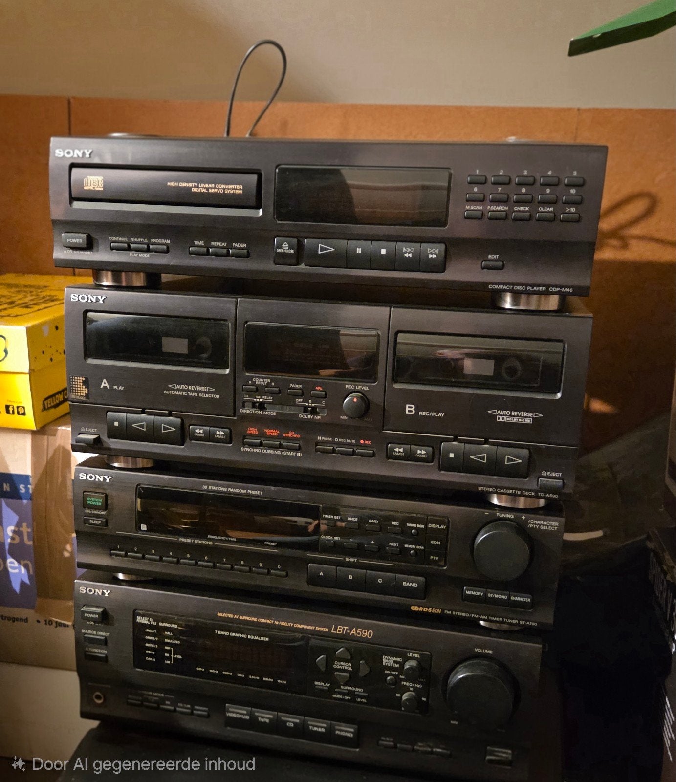 Sony LBT-A590 Stereo Set met CD, Cassette en Tuner, Ophalen, Gebruikt, Cassettedeck, Sony