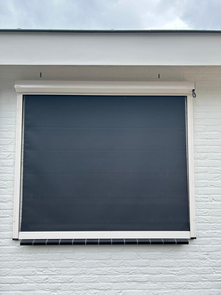 Screens  antraciet 158x140 cm, Doe-het-zelf en Verbouw, Rolluiken, Ophalen, Gebruikt, Overige kleuren, 100 tot 150 cm