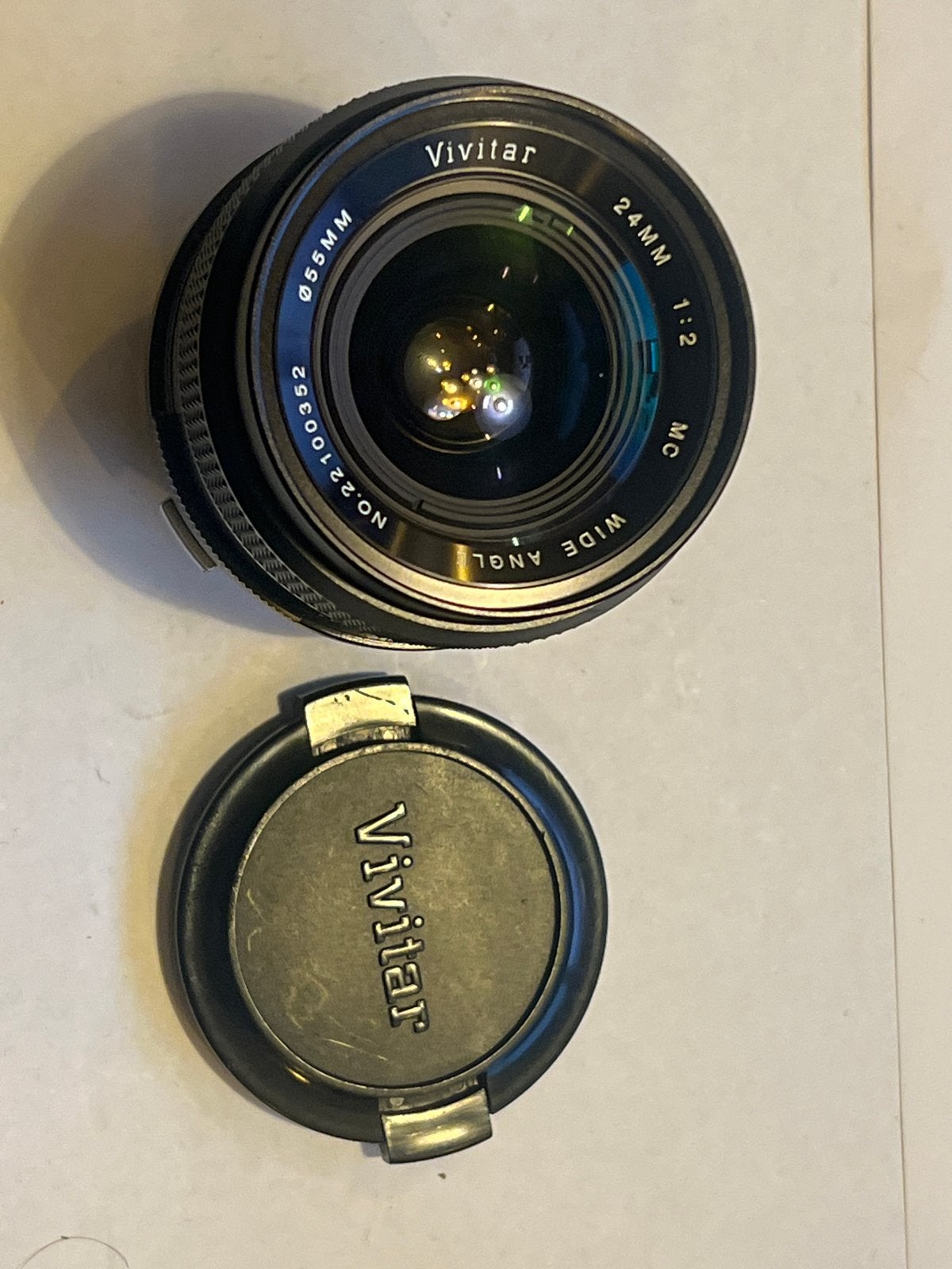 Vivitar 24mm 1:2 MC Wide Angle lens - PK mount, Ophalen, Groothoeklens, Zo goed als nieuw, Pentax K-mount