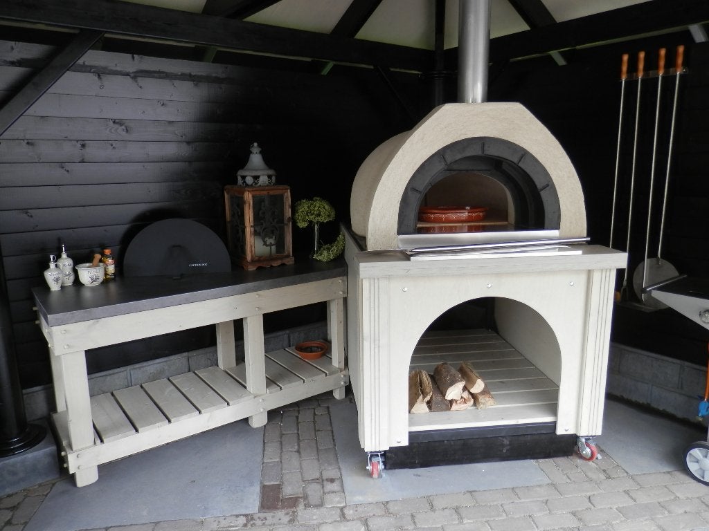 Nieuwe pizzaoven AMALFI AD90 ambachtelijk pizza bakken, Ophalen, Houtskool, Nieuw, Vrijstaand