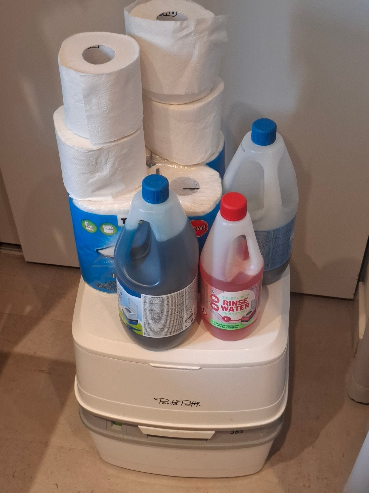 Porta Potti 365 met toebehoren, Caravans en Kamperen, Ophalen, Gebruikt