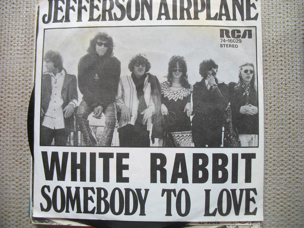 Jefferson Airplane - White rabbit/Somebody to love, Cd's en Dvd's, Vinyl Singles, Gebruikt, 7 inch, Single, Ophalen of Verzenden
