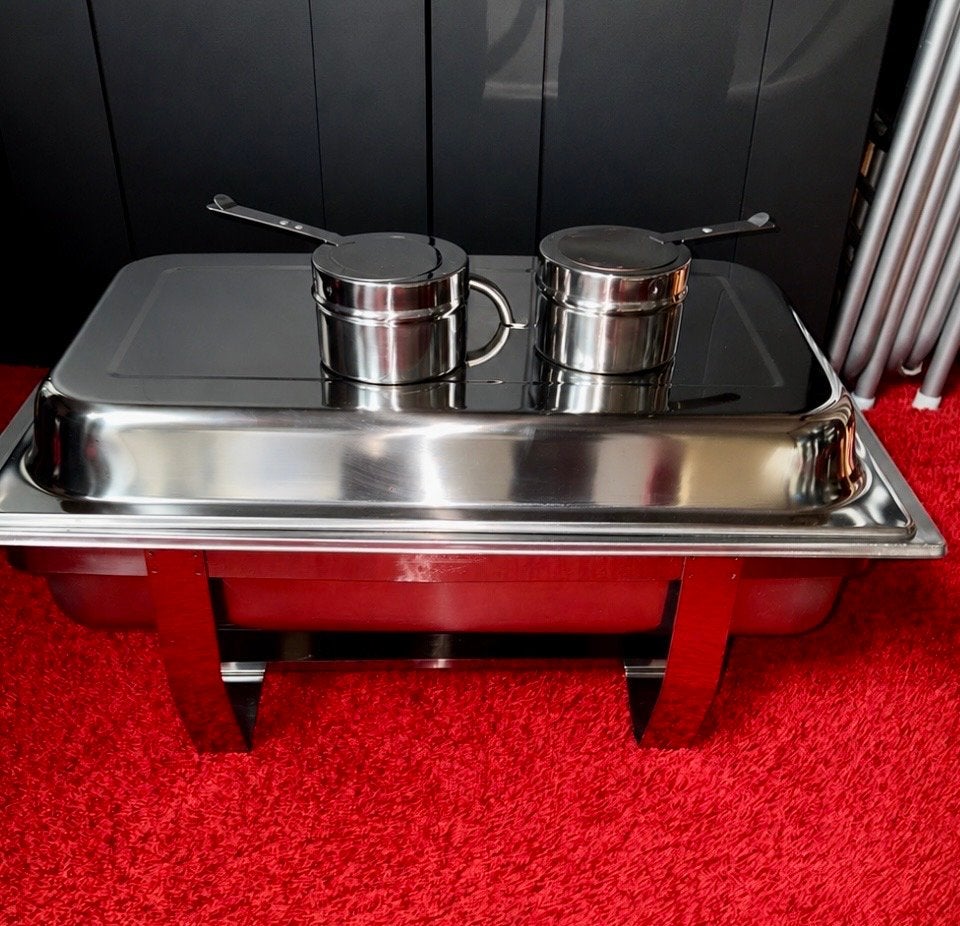 Chafing dish - Zo goed als nieuw, Ophalen of Verzenden, Zo goed als nieuw, Metaal, Zilver