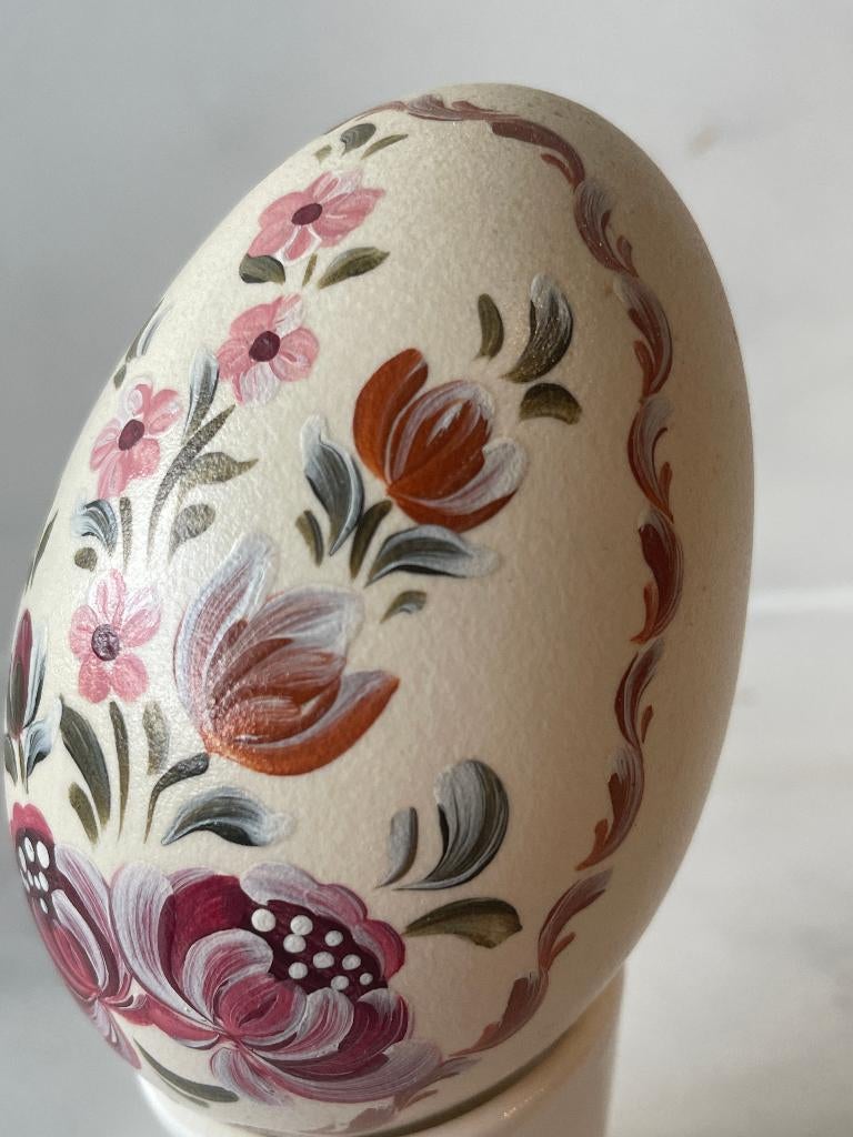Beschilderd ganzen ei / Paasei, Antiek en Kunst, Ophalen of Verzenden