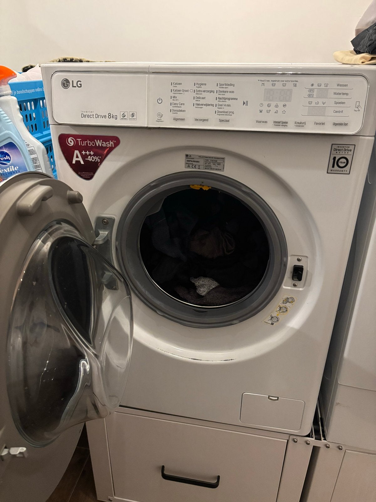 LG Direct Drive 8kg TurboWash A+++-40% Wasmachine, Witgoed en Apparatuur, Ophalen, 1200 tot 1600 toeren, Gebruikt, 8 tot 10 kg