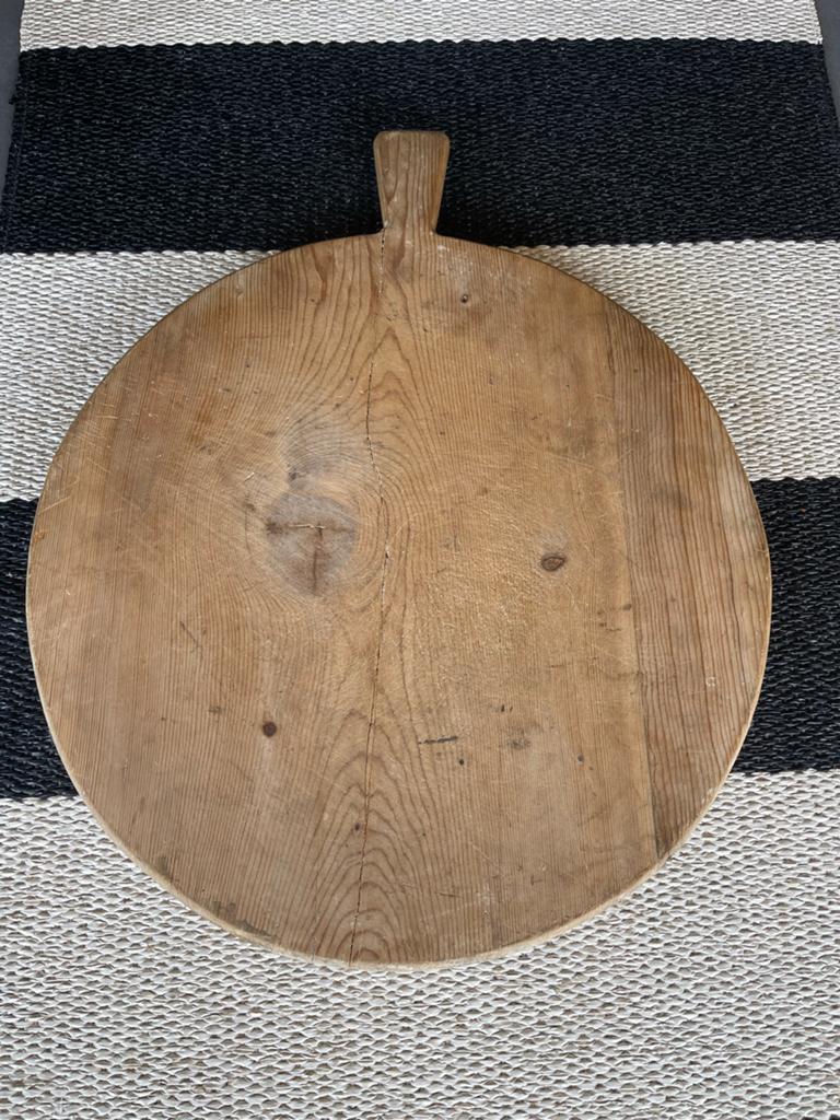 Grote ronde serveerplank / borrelplank - 50 cm, Gebruikt, Hout, Snij-/serveerplank, Ophalen of Verzenden