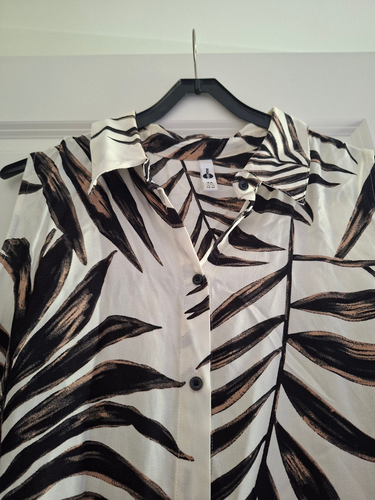 Everme Blouse met Bladprint - Maat 44, Meerkleurig, Maat 42/44 (L), Ophalen of Verzenden, Zo goed als nieuw