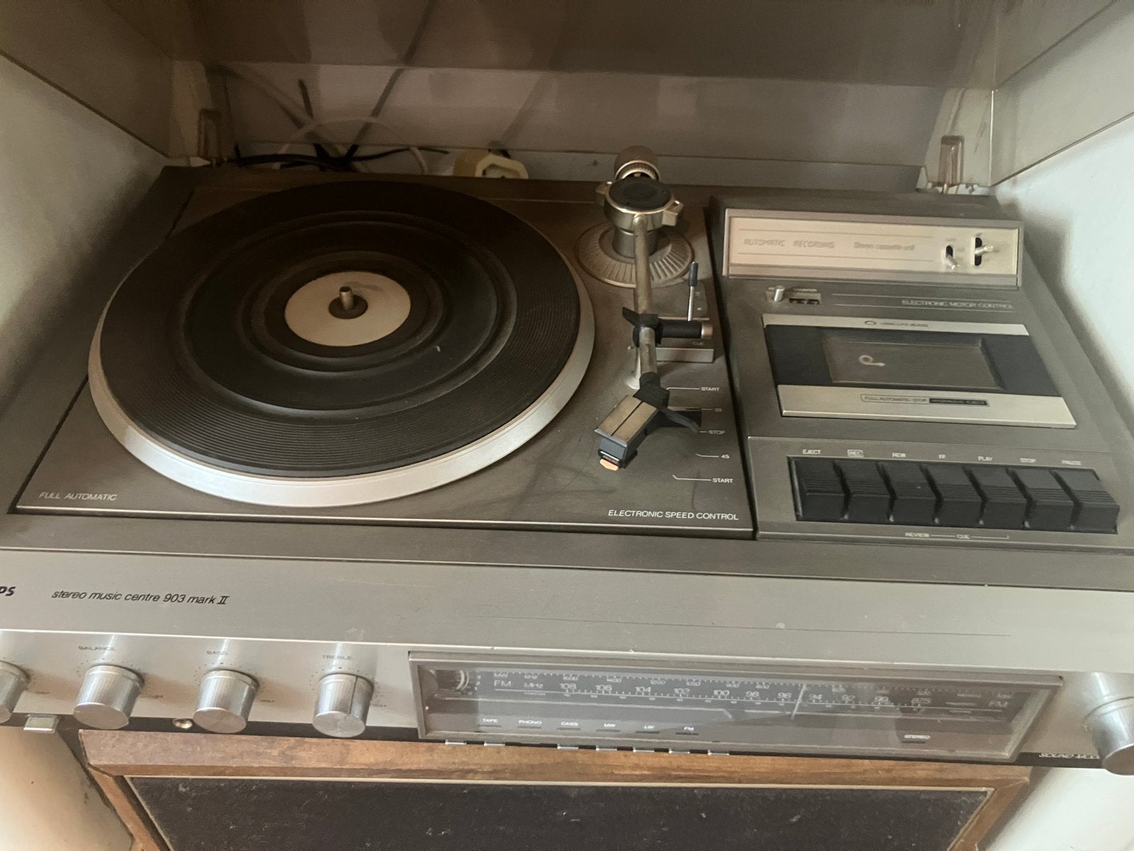 Phillips platenspeler uit 1980 ongeveer, Ophalen, Philips, Gebruikt, Pitch-regelaar